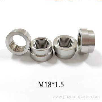 Oxygen sensor step nut, SS304 welded bung M18*1.5
